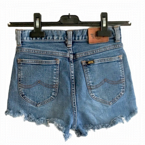 Jive Vintage High Waisted Cut Off Denim Shorts 24